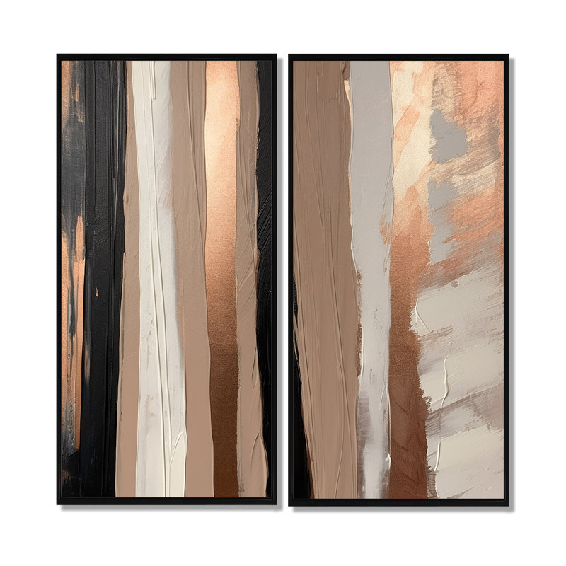 «Brown and Black Beyond Boundaries IV» - Grandes impressions d'art abstrait sur toile, H 20 po x l 24 po