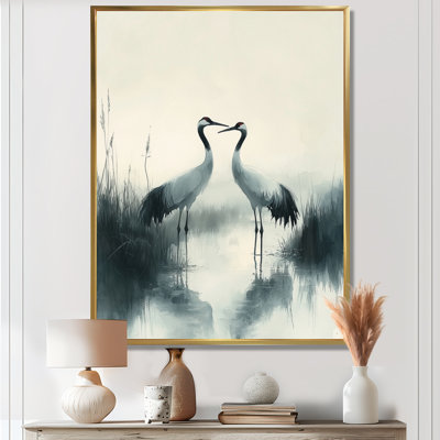 Kucharski Cranes In The Misty Marsh II - Heron Wall Art