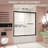 Shower Doors Glass Sliding,Semi-Frameless,1/4" Inch Sgcc Tempered Glass,Stainless Steel Pull Handle,Tempered Glass,Easy to Clean-112256175