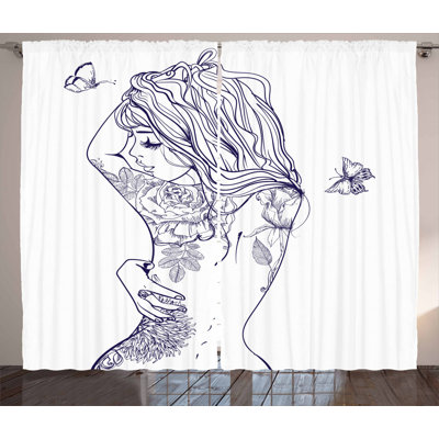 Fashion Semi-Sheer Rod Pocket Curtain Panels