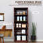 Armoire de rangement, tablettes réglables, garde-manger à 2 portes, autoportante avec 5 tablettes et 2 tablettes