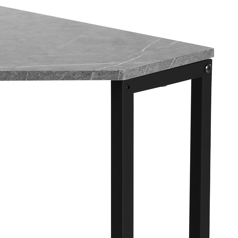 Bureau d'ordinateur l 26,77 po Humza, Gris