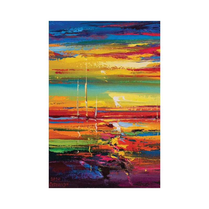 Abstract Seascape XIV - Wrapped Canvas Print, 101.6 cm H x 66.04 cm W x 1.91 cm D
