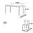 Simple cherry wood table and chair combination-107403023