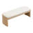 Sandy Rubberwood Bench With Soft Cushion Seat