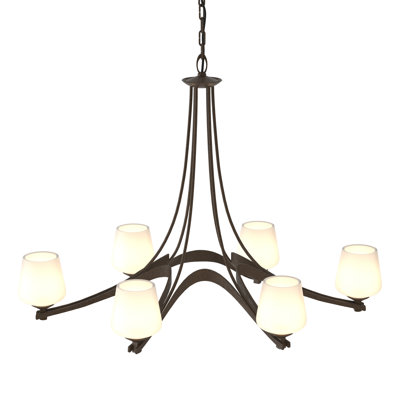 Oval Ribbon 6 - Light Shaded Classic/Traditional Chandelier