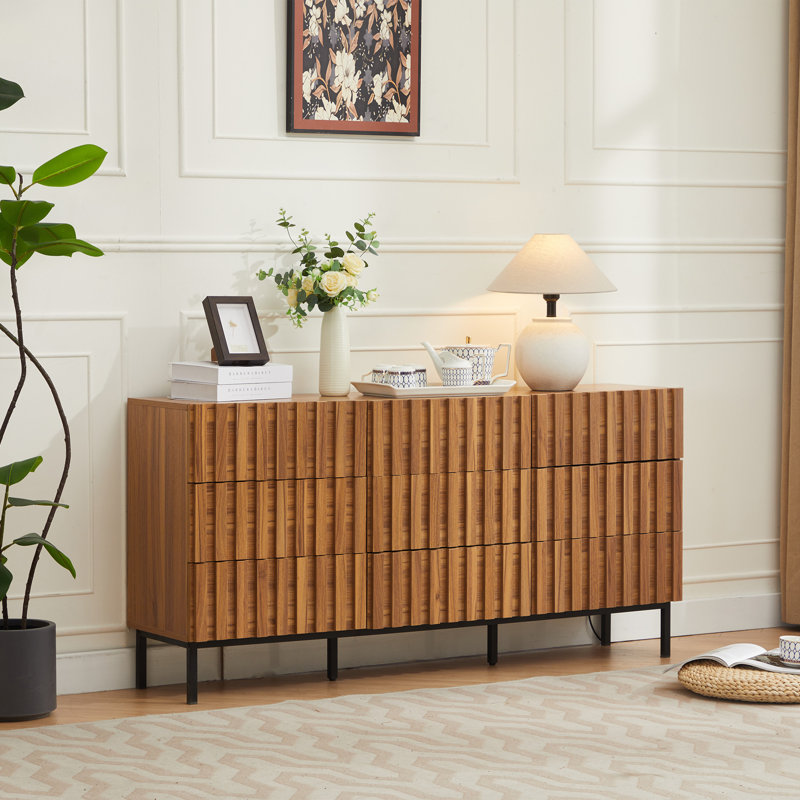 Commode 9 tiroirs l 59,1 po, Nature
