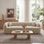 Canapé moderne 99,2 po compressé, canapé 3 places en velours côtelé Cloud Couch, aucun assemblage requis, canapé capitonné avec 2 coussins Bubble Channel-354364126