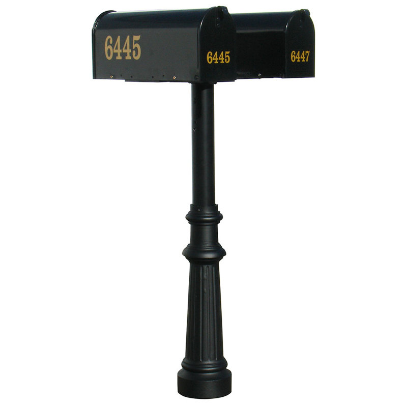 Hanford Aluminum Post Mounted Mailbox, Yes