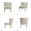 Chaise d'appoint d'appoint en velours capitonné Leona-1846922118