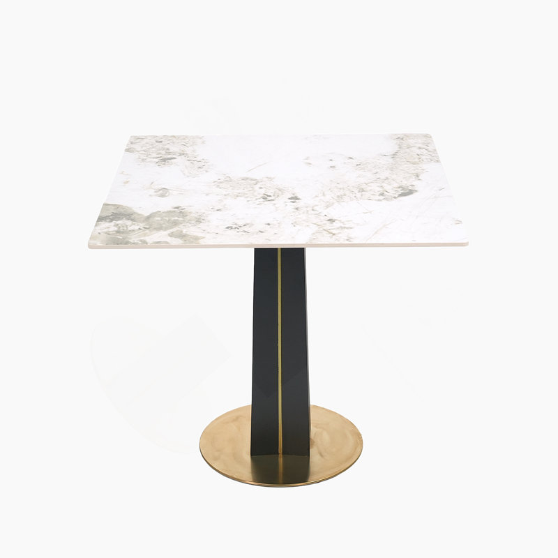 Table de Négociation Modern Modern, Blanc / Gris, Pierre frittée