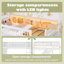 Lit mezzanine simple TG, peu encombrant, conception en bois massif, style moderne pour les petites maisons