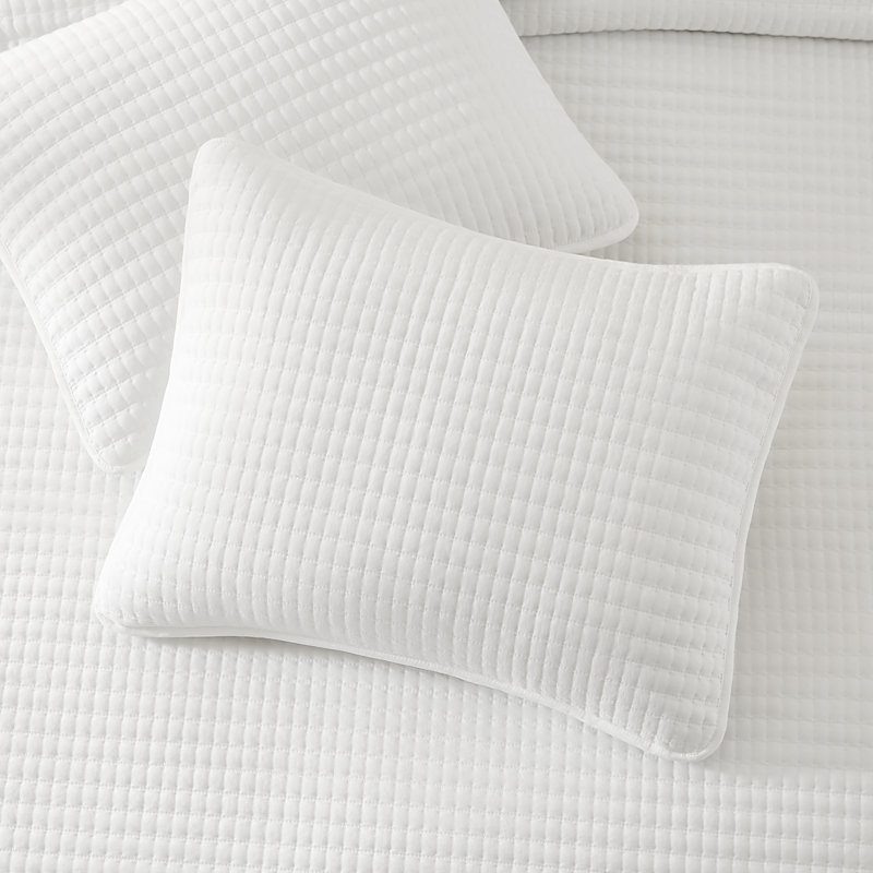 Ensemble de courtepointe réversible 3 pièces - Couvre-lit doux et léger, Blanc