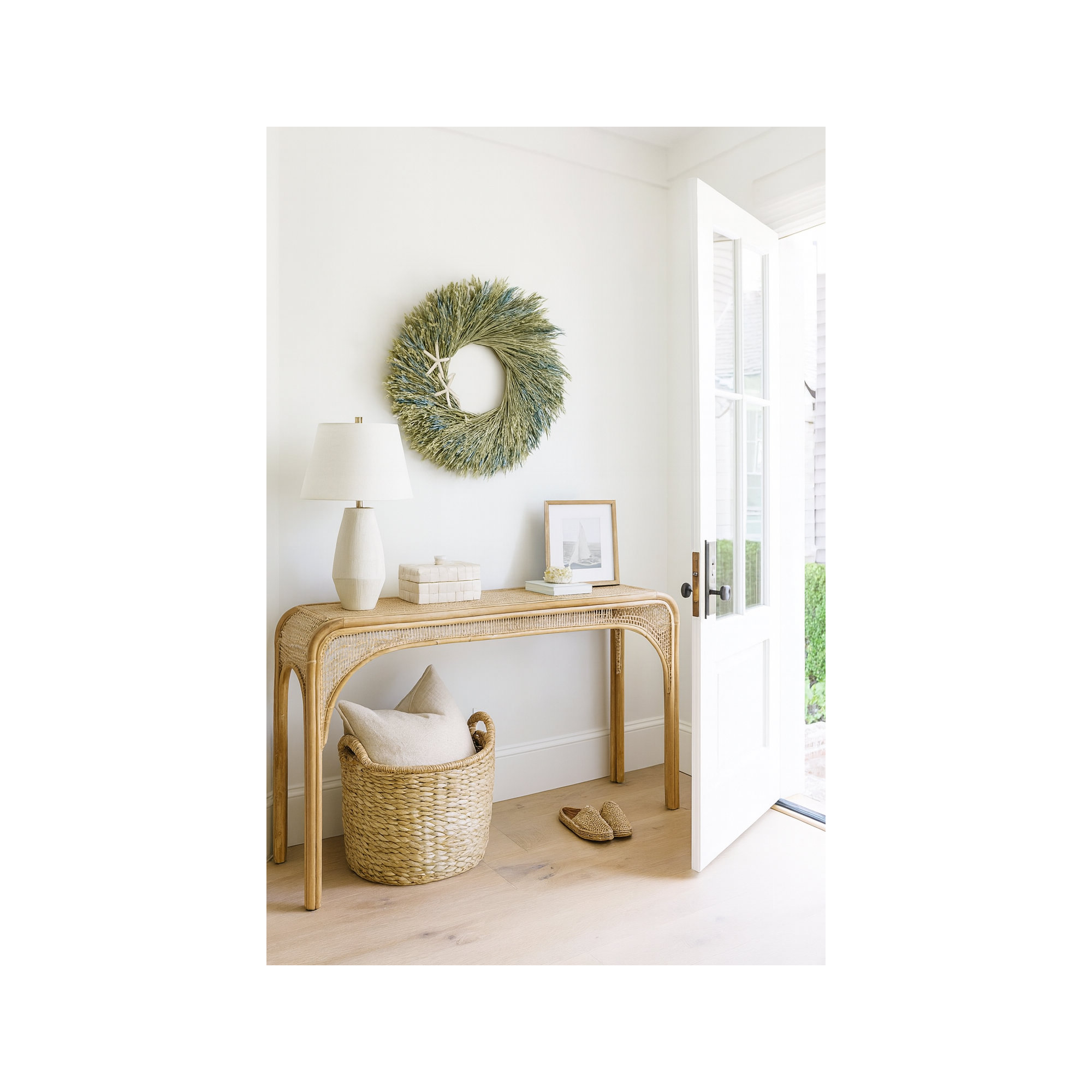 Handcrafted Dried Wreath, 26" H x 26" W x 5" D