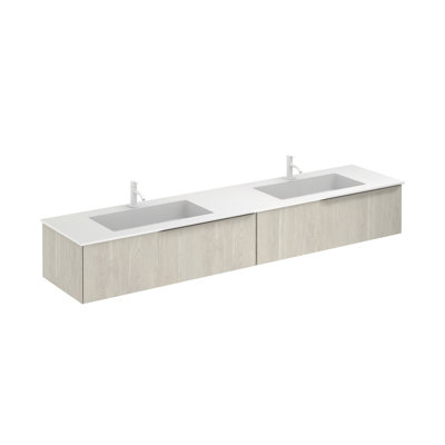 Ensemble de meuble-lavabo double mural 48 "Unit