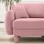 Canapé modulaire 3 en forme de U rose avec tissu bouclé, en forme de coquillage distinctif, 2 repose-pieds mobiles et pieds cylindriques, moderne pour espaces de bureau rose, 3, modulaire, repose-pieds, décoration intérieure-1926859284