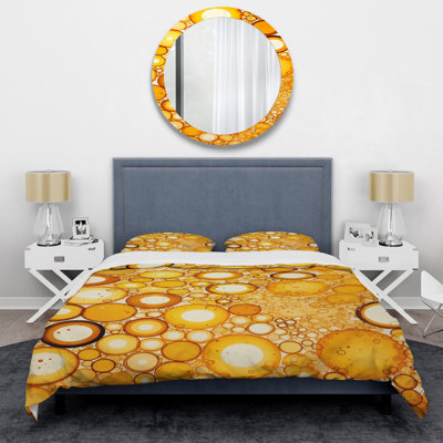 Sunset Reverie Abstract Swirl Collages - Ensemble de housse de couette Abstract Collages