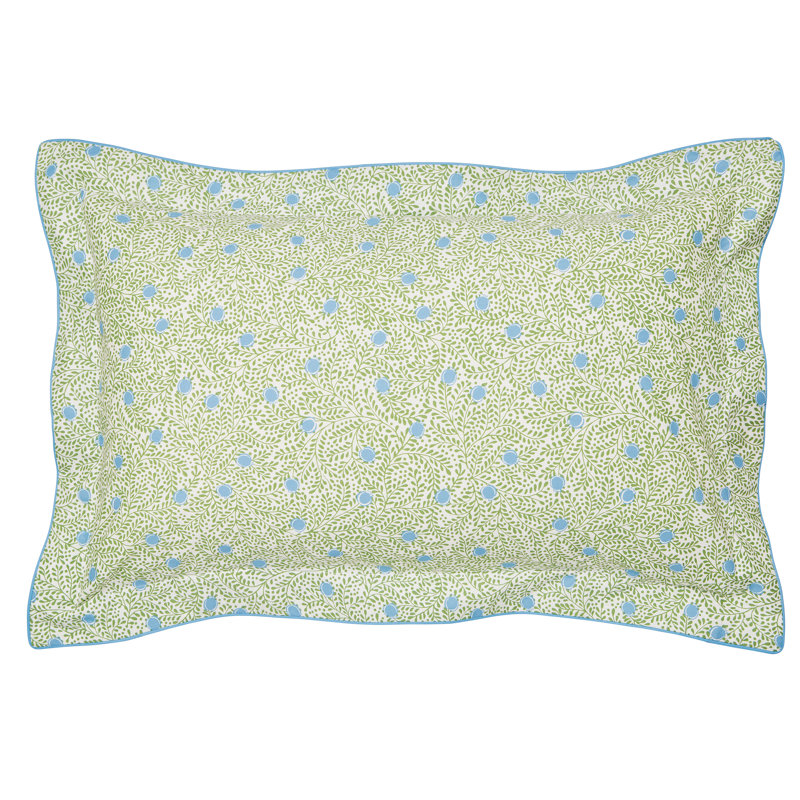 Trailing Ditsy Cotton Percale Duvet Cover Set, King Duvet Cover + 2 Pillowcases
