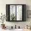 Armoire à pharmacie avec portes doubles et miroir 27,6 "x 23,6" Pelaga Kathryn-31770393