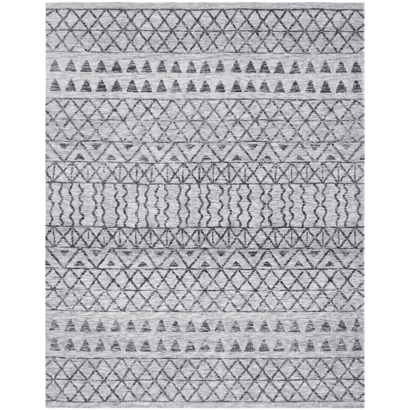 Blue Area Rug, Rectangle 8'6" x 11'6", Vintage Ash
