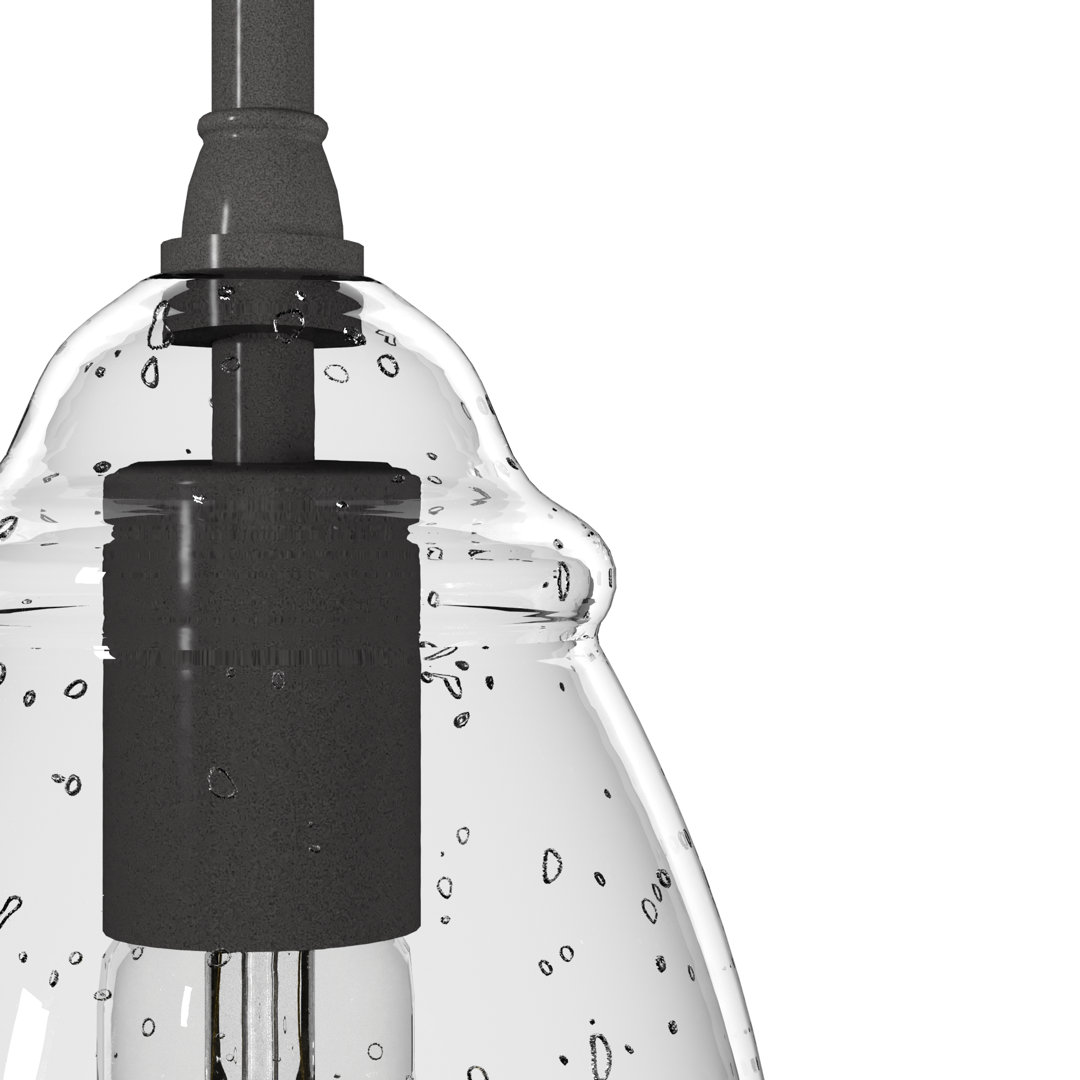 Dunshire 1 Light Noble Bronze Pendant with Glass Hunter Fan Shade 