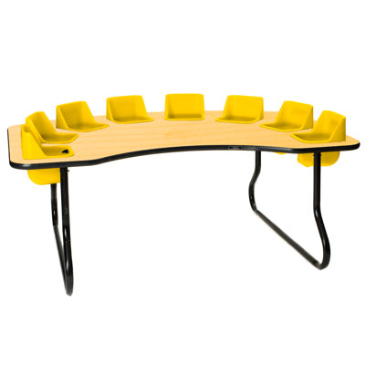 Laminate Adjustable Novelty 8 Students Activity Table