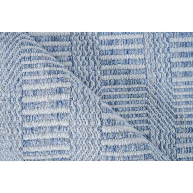 Naples Geometric Area Rug in Light Blue, Rectangle 2' x 3'