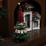 Dulcet 28"H Polyresin Christmas Tree Gnome Decoration With Color Changing Led Lights