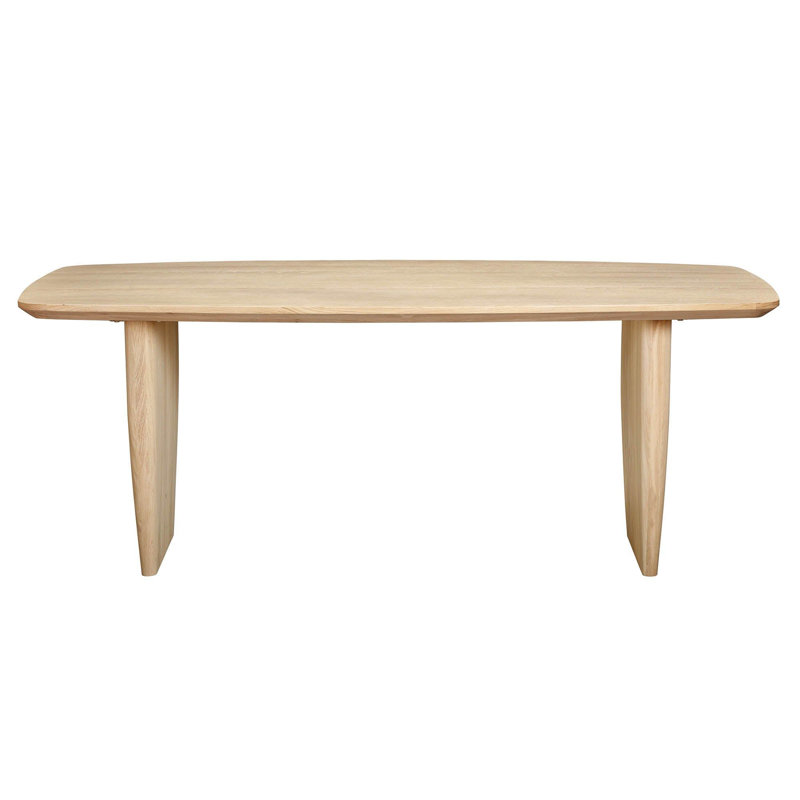 Luna 87" Oak Dining Table, Biscotti Oak, Brown
