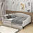 Full Size Upholstered Tufted Daybed With Drawers