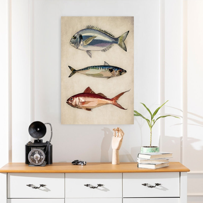 Trio d'océan, art classique de la mer, H 24 po x l 16 po