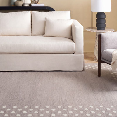 Martha Stewart Hand Tufted Wool; Cotton Polka Dot Indoor / Outdoor Rug