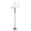 Lampe sur pied branche céleste - marbre blanc - noir mat et or doux - globes en verre givré