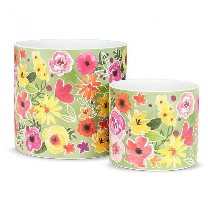 Cache-pot en céramique Brisyn, H 4 po x l 4,5 po x P 4,5 po