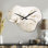 Horloge murale blanche en métal Stinnett Elegance III - Botanicals Cloud