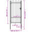Barrière en métal noir-72101636-72101638