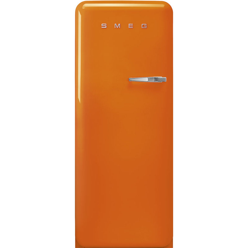 SMEG 50s Style 24'' Top Freezer 9.92 cu. ft. Refrigerator, Left, Orange