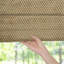 Fabdivine Brown 100% Blackout Pure Linen Roman Shade or Blinds Hand Block Print Floral Perfect for Window Treatment, French Doors, Living or Bedroom, Kitchen, and Hall, Elegant, Tarz-2145007792