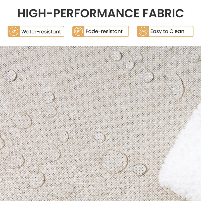 Causeuse de patio de 53,15 po de largeur Lelsie, Beige