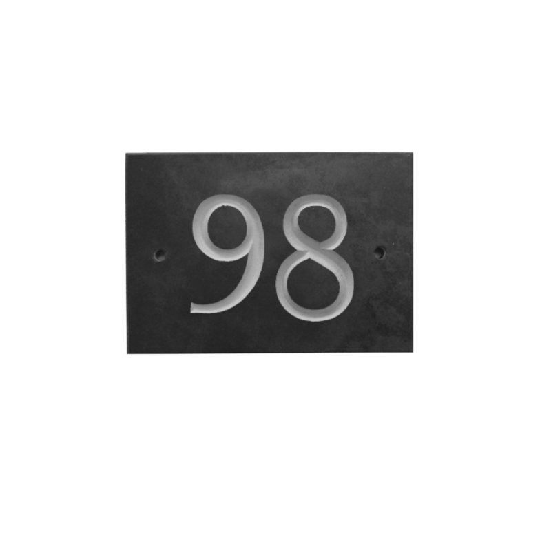 Odacia 10cm H Stone House Number, 98, Black