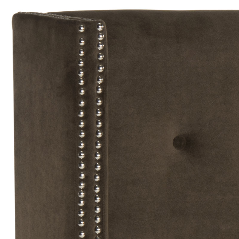 Burch Upholstered Headboard, Full, Velvet Chocolate