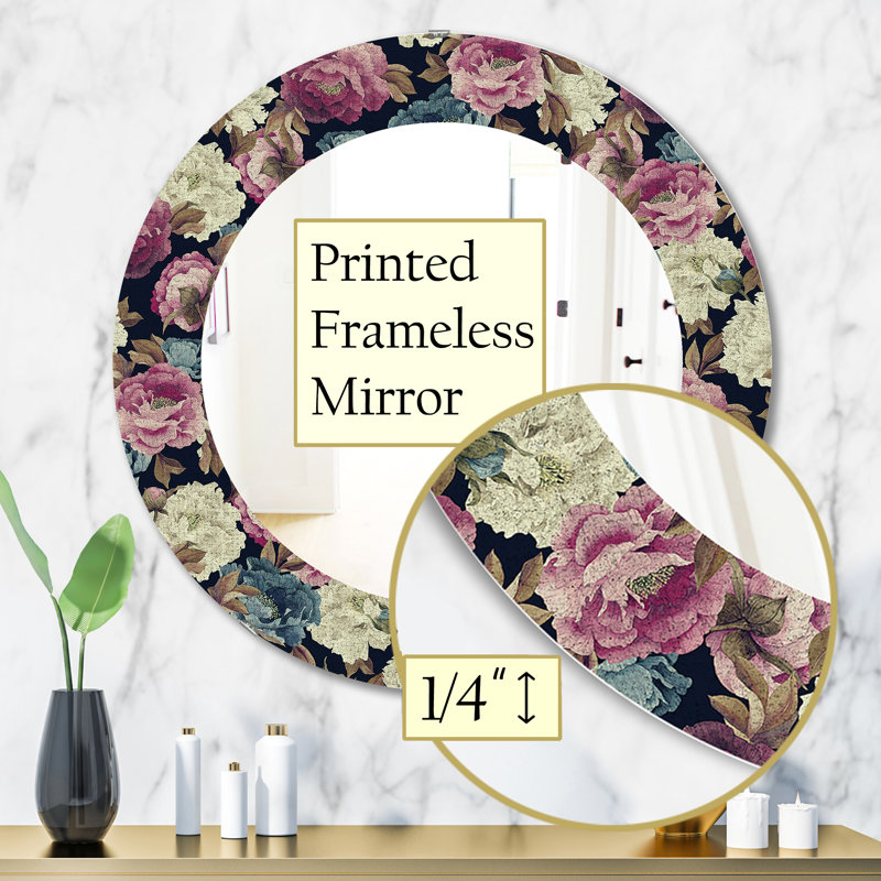 Miroir mural Obsidian Bloom, H 31,5 po x l po