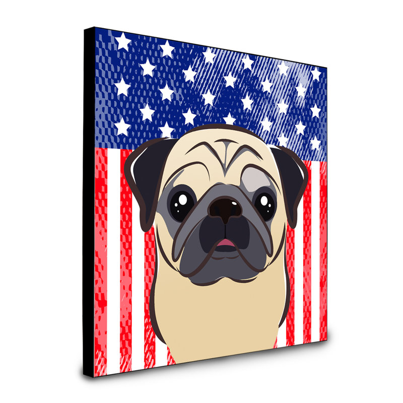 « american flag », art encadré Macomb, Carlin brun