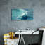 Toile épique Graffiti «Aquamarine Wave» par Silvia Vassileva, 24 po x 12 po