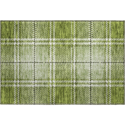 Premium Machine Washable Prisco Green Rug
