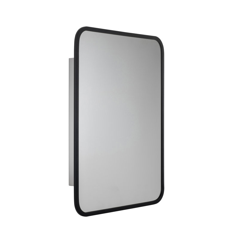 Croydex Framed Mirror Medicine Cabinet, Black