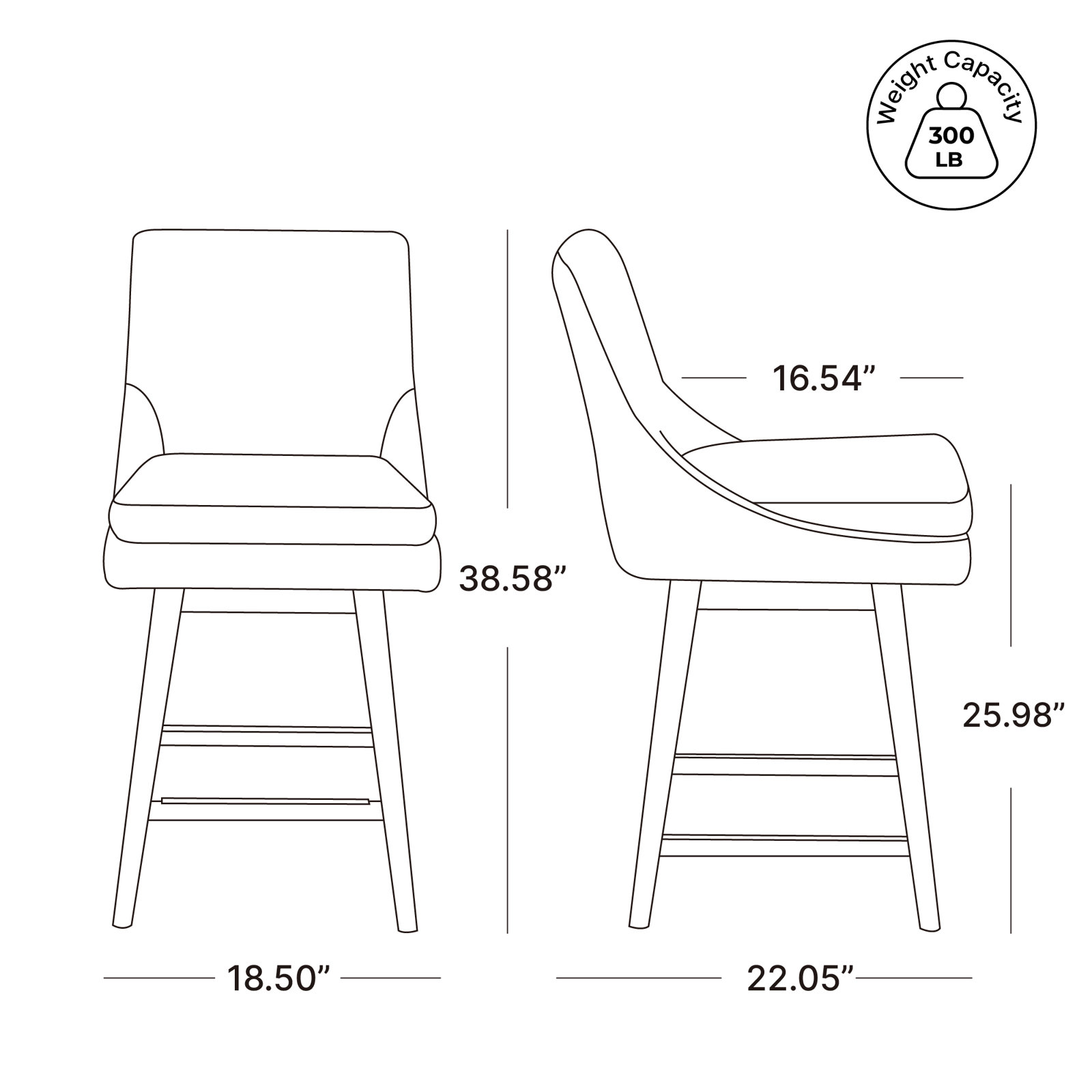 Zahara 26" Upholstered Swivel Counter Stool, Counter Stool (26” Seat Height), Tan Polyester/Brown