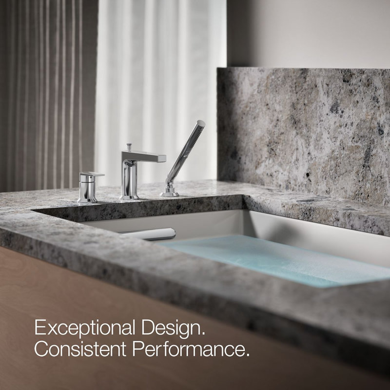 Taut Single Handle Deck Mounted Roman Tub Faucet with Diverter, Polished Chrome