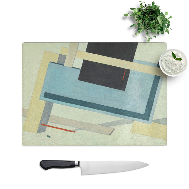 Proun 4B by El Lissitzky Chopping Board, 0.4cm H x 20cm W x 28.5cm L