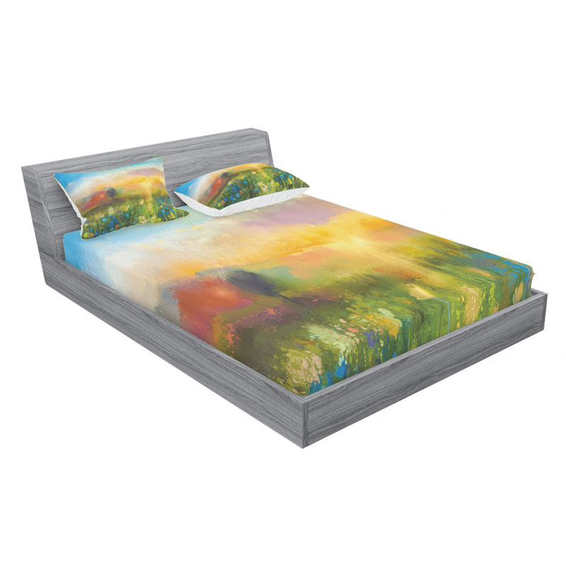 Microfiber Sheet Set, Queen Sheet Set with Fitted Sheet